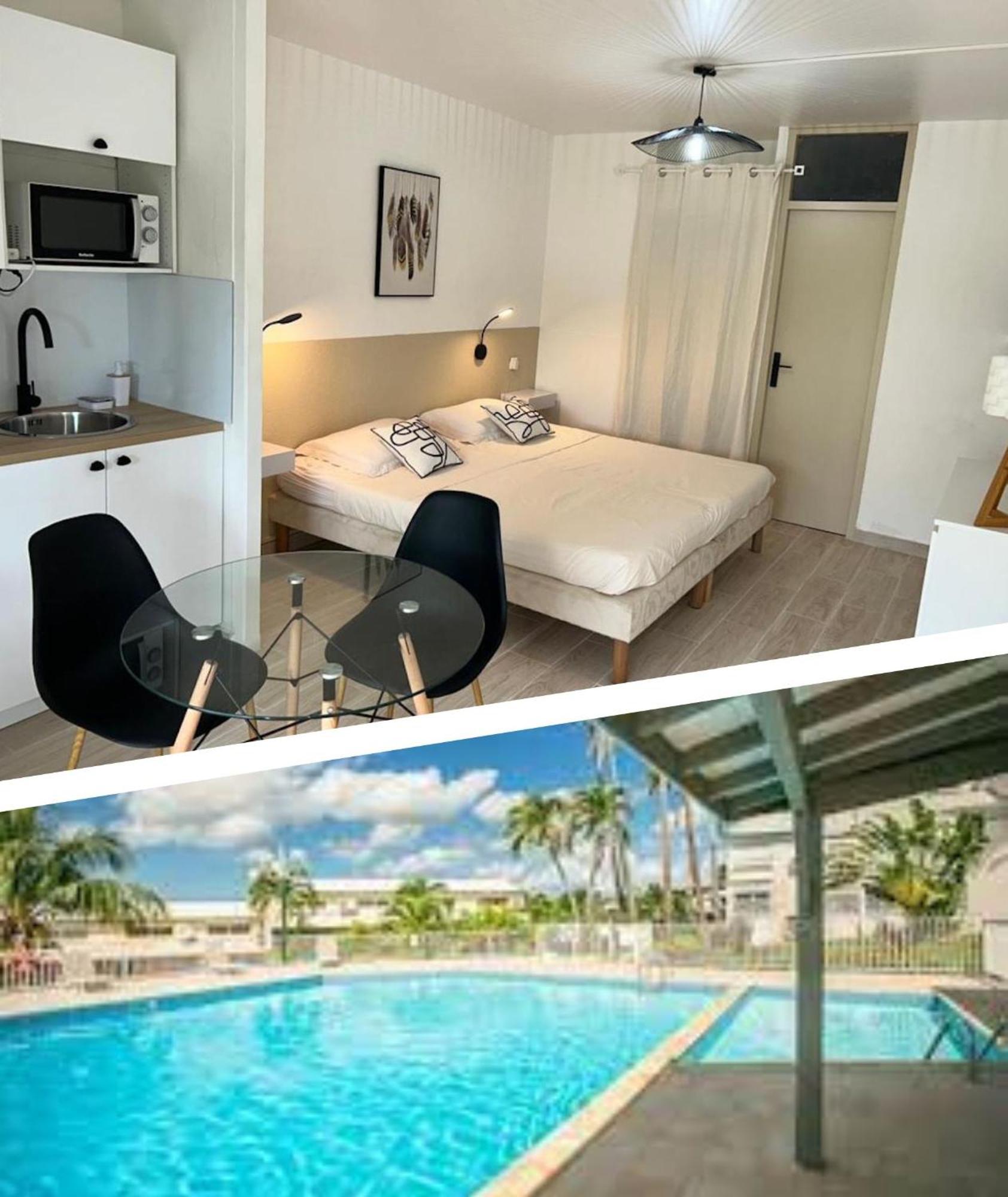 Superbe Studio Avec Piscine, Au Coeur De La Marina! Village Soleil ! Proche Aeroport & Ferry Le Gosier  Kültér fotó